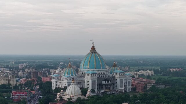 Aerial View of ISKCON Temple Mayapur in West Bengal India