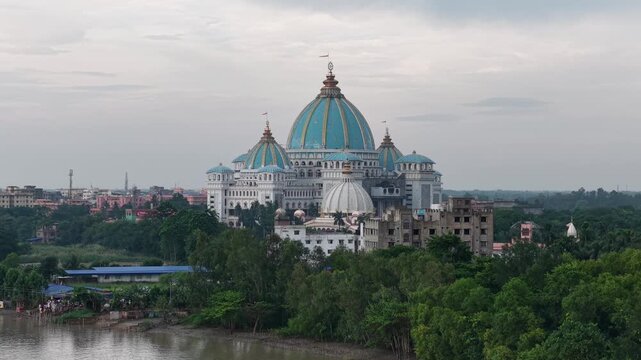 Aerial View of ISKCON Temple Mayapur in West Bengal India