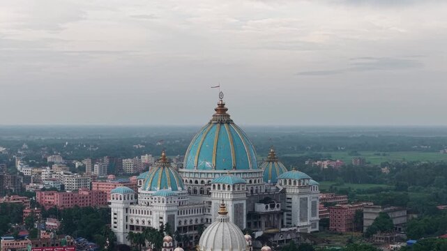 Aerial View of ISKCON Temple Mayapur in West Bengal India