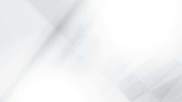 Abstract white and gray color, modern design stripes background with geometric shape and glowing light. Vector illustration.