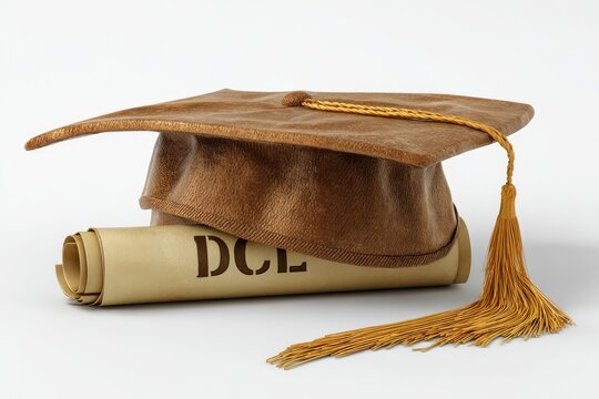 Graduation cap and diploma with DCL
