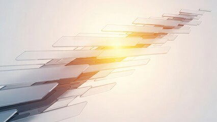 Strategic business decision concept Layered glass reflections convey dynamic progress and contemporary design