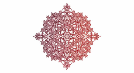 Fototapeta premium Ornate circular red mandala with intricate details