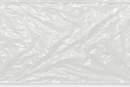 Crinkled clear plastic bag texture glossy wrinkled plastic background