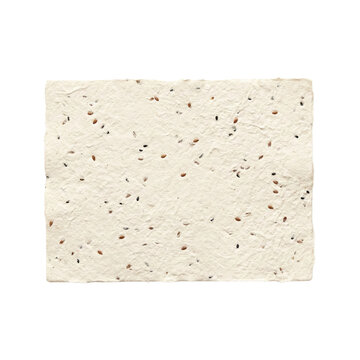 Handmade seed paper with embedded flower seeds