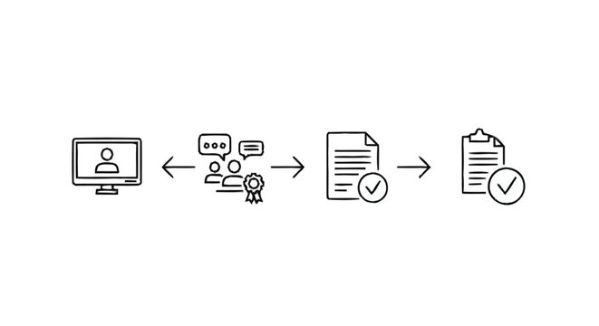 Online collaboration and document approval process workflow.