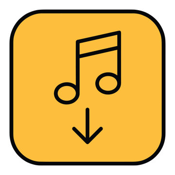Music download icon vector