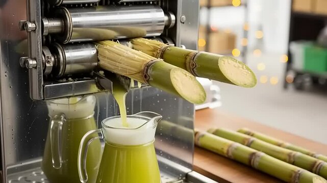 Sugarcane juice extractor machine.