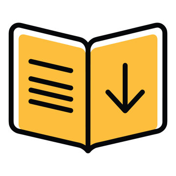 eBook download icon vector