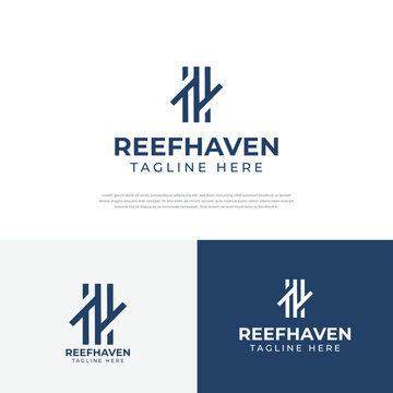 H H modern letter logo design