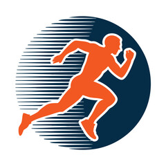Obraz premium Dynamic runner breaking through a barrier of speed and determination