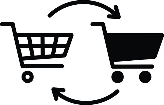 Shopping cart exchange or product return concept