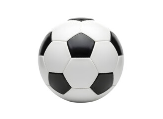 Fototapeta premium Classic Black and White Soccer Ball on a Simple Background