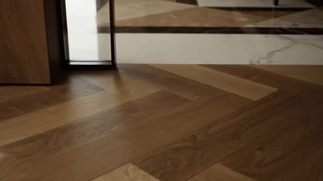 Wood floor with natural pattern.