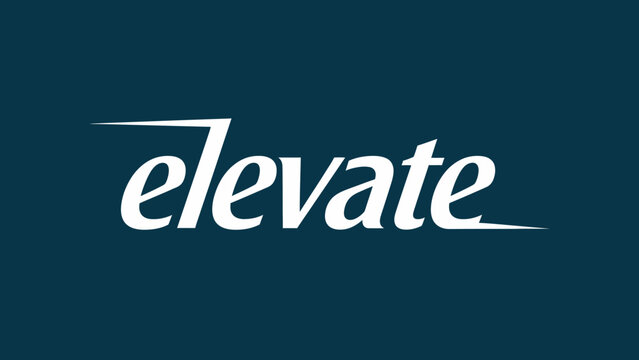 Elevate logo on a dark blue background.