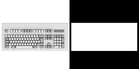 Fototapeta premium 3D rendering illustration of a Vintage Personal Computer Keyboard