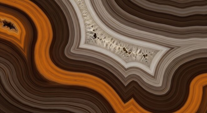 Close-up Macro View of Agate Stones Natural Banded Pattern.