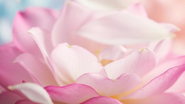 Close-up of delicate pink flower petals
