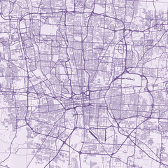 Obraz premium Columbus City Map Sophisticated Geometric Urban Topography Featuring Meticulous Linework and Balanced Composition in a Timeless Minimalist Soft Lavender Blueprint Aesthetic for Home Decor.
