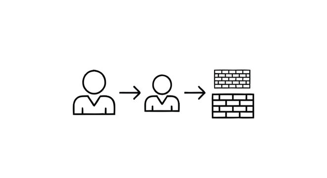 Person to Person to Brick Wall Iconography.