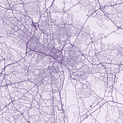 Obraz premium Richmond City Map Sophisticated Geometric Urban Topography Featuring Meticulous Linework and Balanced Composition in a Timeless Minimalist Soft Lavender Blueprint Aesthetic for Classic Home.