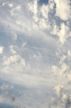 the gray clouds on the sky