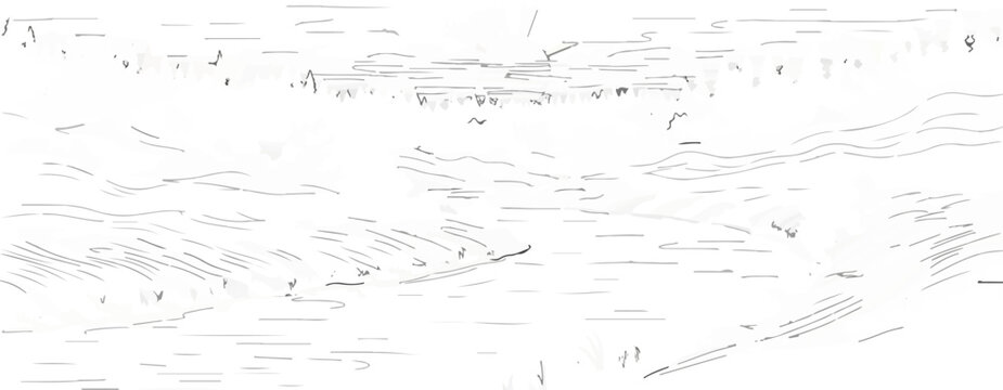 Abstract sketch of swirling lines, suggesting movement and nature