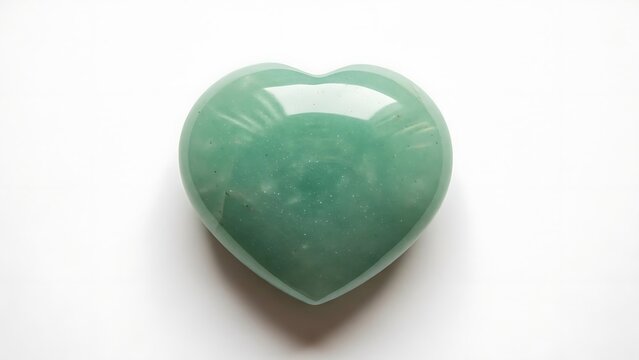 Green Heart Shaped Jade Stone.