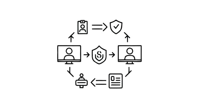 Secure Online Transaction Process with Digital Verification and Protection.