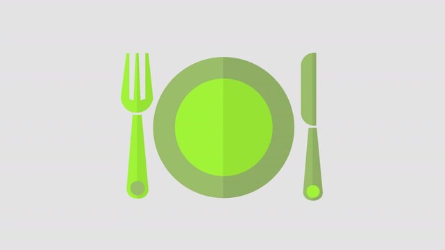 Fork, Plate, Knife animation
