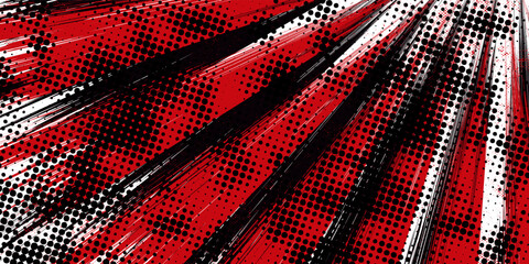 Gaming esport background striking stripes electric banner vector illustration design red black grunge brush wing comic pattern modern © firman
