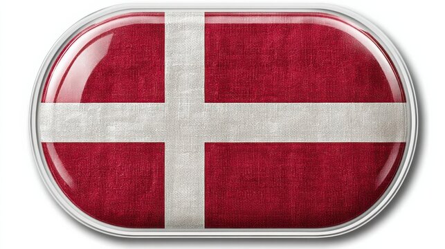 Denmark flag on a background showing the traditional design and colors of the national symbol