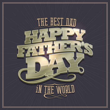 Father's day vector card mockup