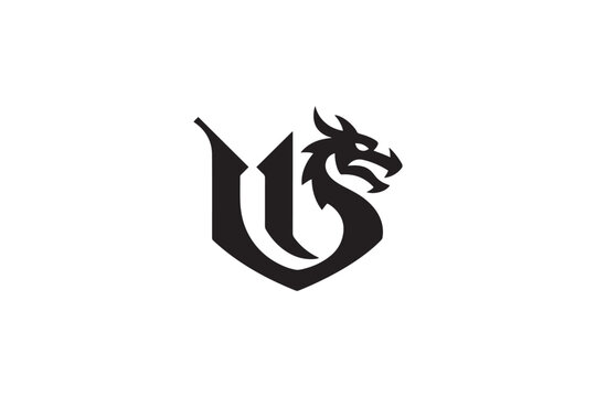 Distinctive uo logo design featuring a fierce dragon head symbol