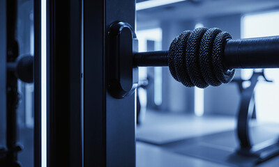 Fitness technology equipment featuring advanced artificial muscle resistance in a modern gym for high performance training