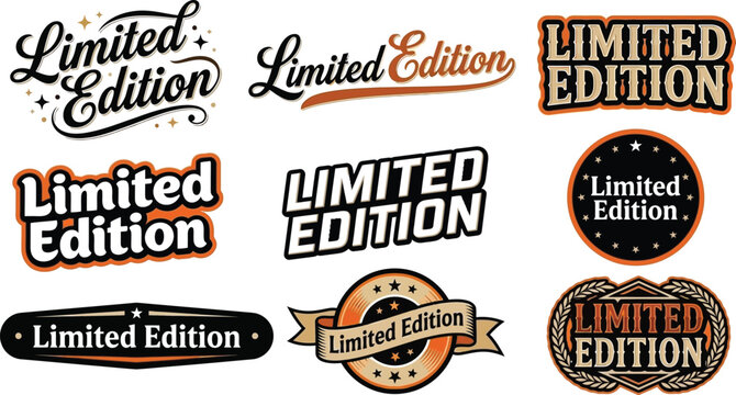 Variety of limited edition logos in retro and modern styles.