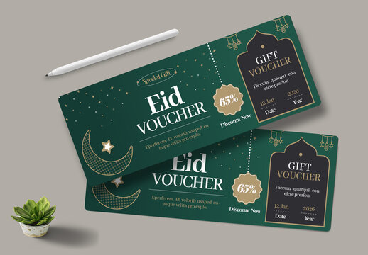 Eid Voucher Template Layout
