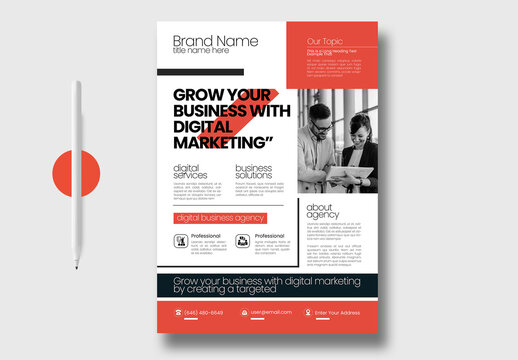 Modern Digital Marketing Business Flyer Design