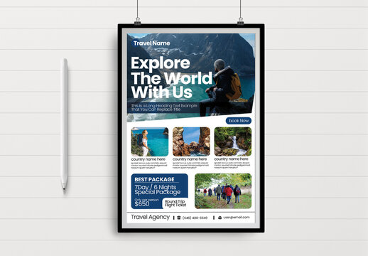 Tour and Travel Agency Marketing Flyer Template