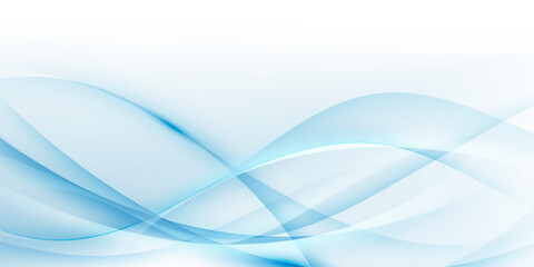 Blue waves abstract background, modern design, vector illustration