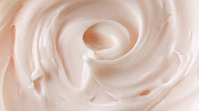 Pink Smooth Skin Cream Texture. Beauty Facial Cosmetics. Women's Cosmetics Skincare. Macro Shot of Natural Organic Cosmetics, Medicine. Production Close-up. Slow Motion . High quality 4k footage