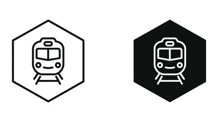Train Icon Transport Symbol Commercial Use © vactor guru