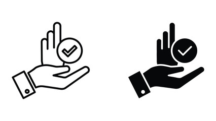 Obraz premium Hand Checkmark Approval Acceptance Success Business