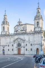 Fototapeta premium San Nicolas Church Baroque Facade in Bilbao, Historic Landmark in Casco Viejo, Spain