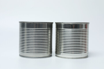 Tin can isolated on white background