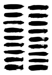 Black brush strokes on white background