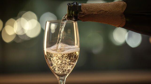 グラスに注がれたシャンパン
