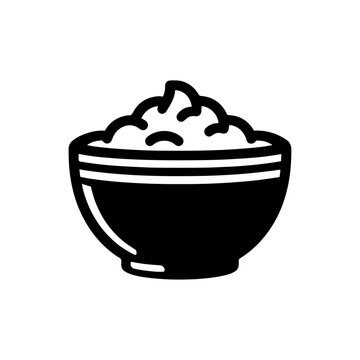 Single Vector Fill Silhouette &ndash; Bowl of Sumalak Dessert (Navruz Celebrations)