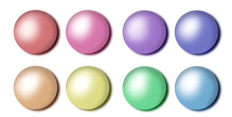 マットに光るボタンアイコンセット