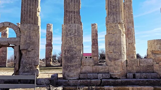The ancient Olba Kingdom and the ancient city of Uzuncabur&ccedil; in Mersin, Turkey.